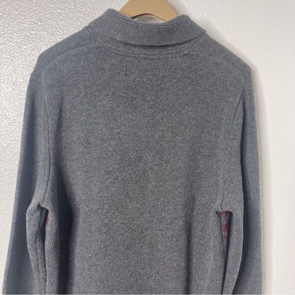 Eddie Bauer M Wool Blend Sweater V Neck Collared Classic Preppy Scholar Pullover - Picture 9 of 12